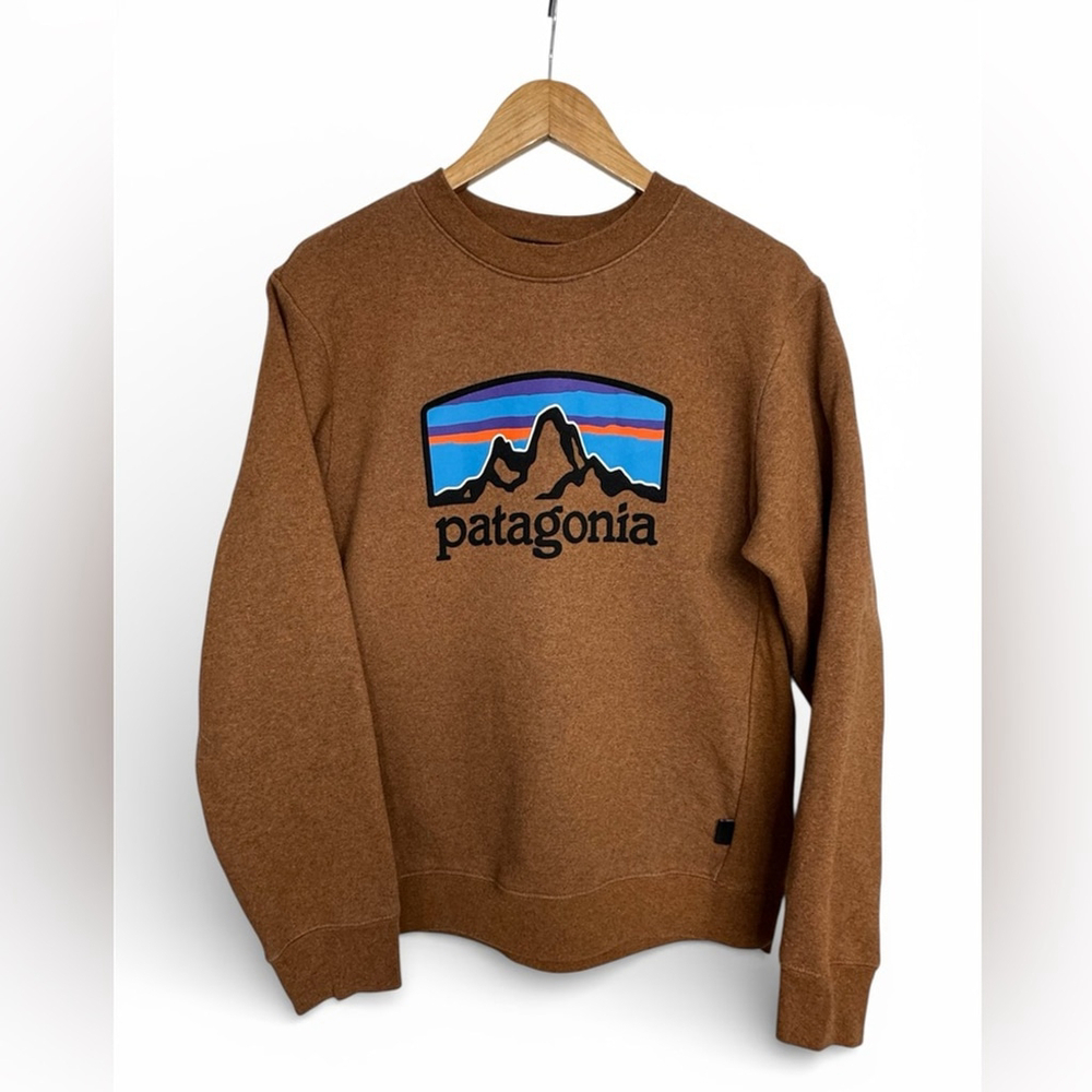 Patagonia Fitz Roy Horizons Uprisal Crew Sweatshirt Brown